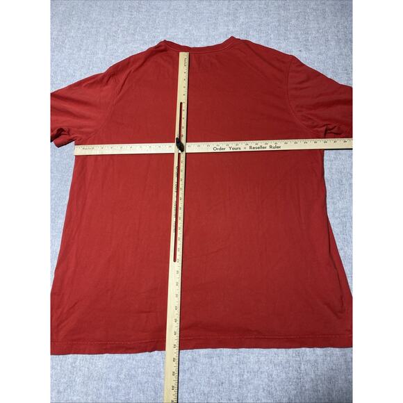 Lacoste T Shirt Mens 9 XXXXL Red Pima Cotton Minimalist Crew Tennis Preppy - Picture 8 of 10